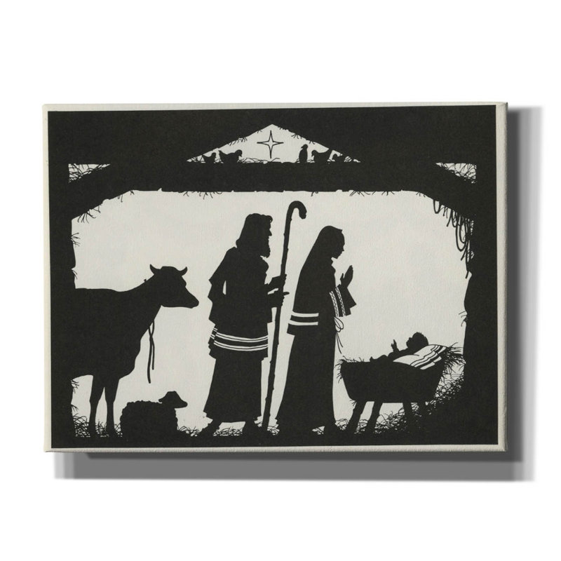 «Away In A Manger» par Tis the Season, art mural sur toile, H 12 po x l 16 po x P 0,75 po