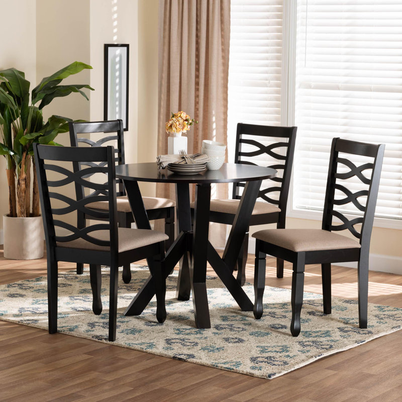 Ensemble repas pour 4 personnes Miltonsburg, Beige