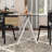 Huebner Glass Top Metal Base Dining Table