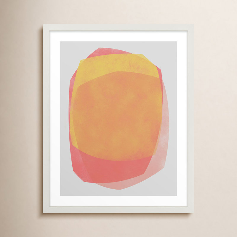 «Didi 2» par Jacques Pilon - peinture encadrée, Blanc, H 25 po x l 20 po