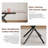 59" Extendable Rectangle Table – Black Sandblasted Glass Top with X-Base, Seats 4-6