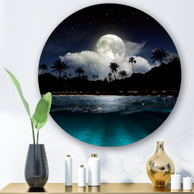 " Fishing Boat Under Tropical Full Moon "