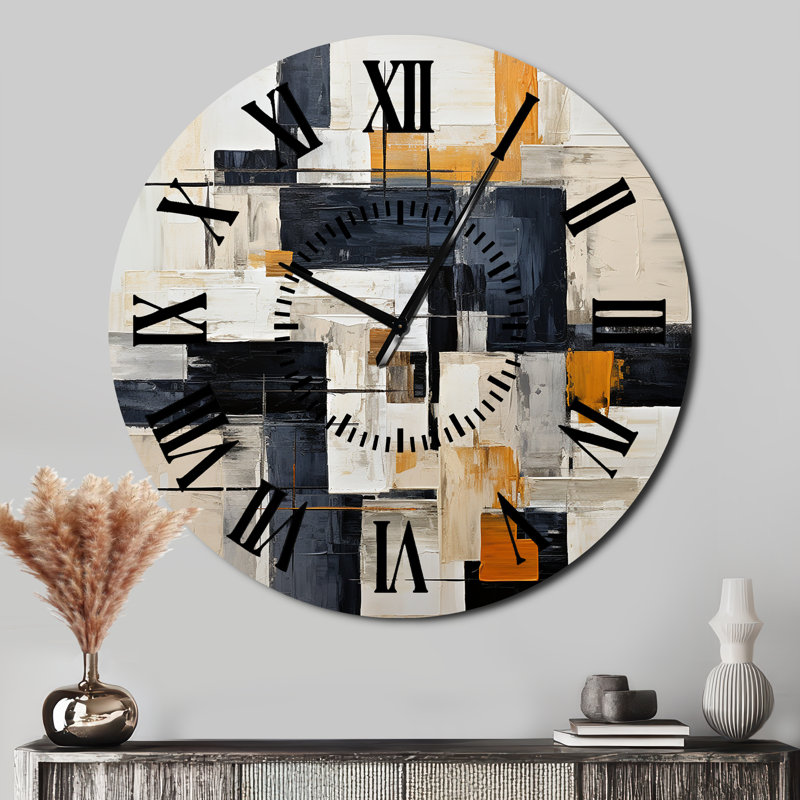 Horloge murale Ivory Illusions Abstract Shapes II - Abstract Shapes, Surdimensionné