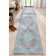 Nile Vintage Flat-Weave Machine Washable Medallion Teal Rug