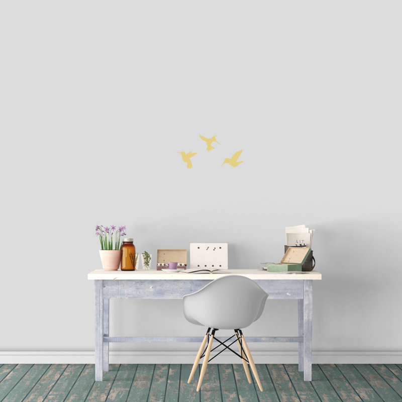 Adhésif décoratif colibris, Beige clair