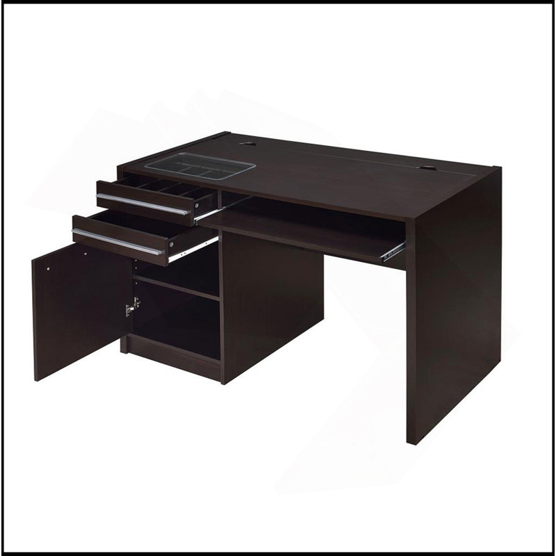 Connect-It Office Desk With Charging Station In Cappuccino