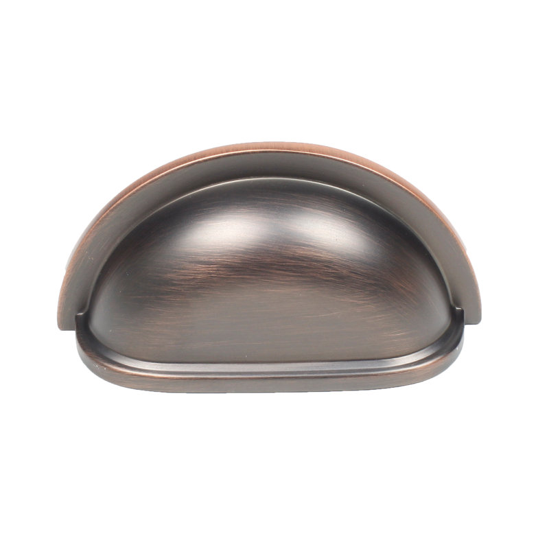 Poignée coquille 3 po Milan, Bronze antique / cuivre
