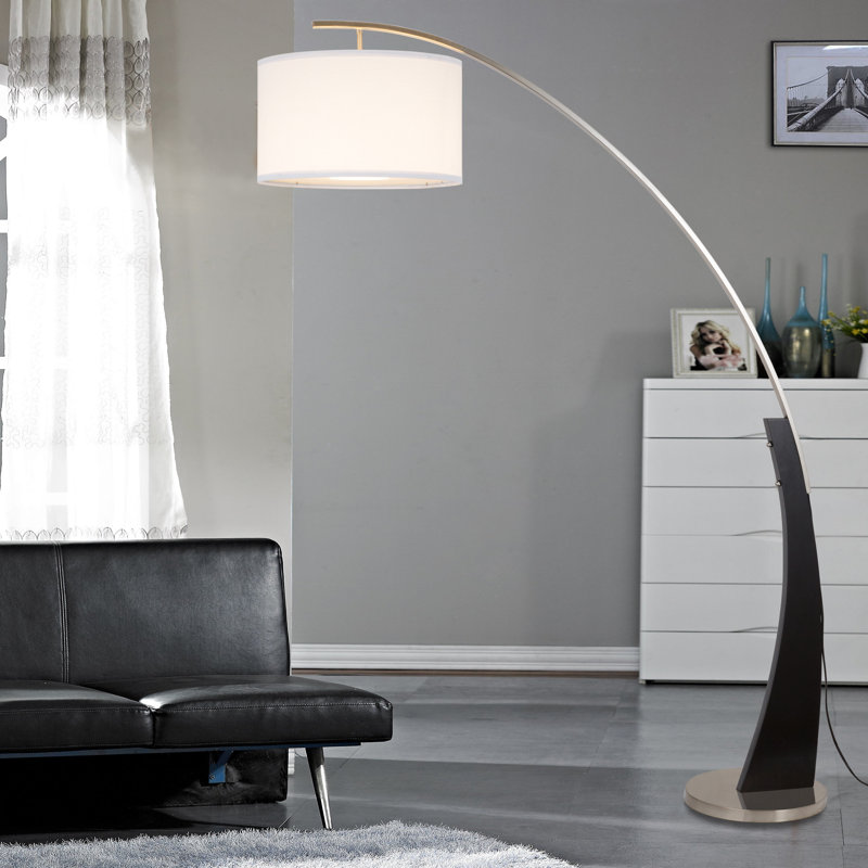 Lampe sur pied arquée 72 "Bergerac, Blanc