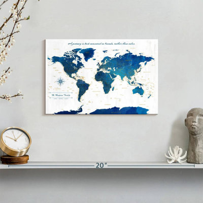 Personalized A Journey V Pin World Map