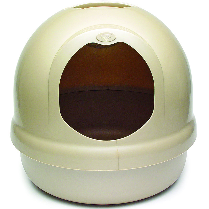 Maru Plastic Enclosed Litter Box, Titanium