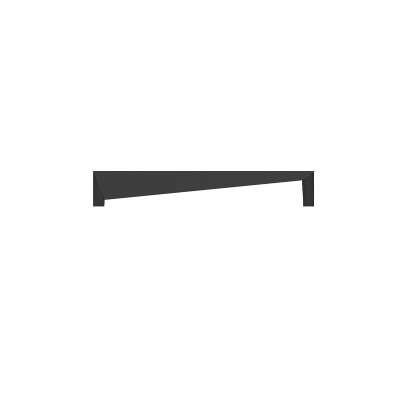 Poignée barre 17 5/8" au centre Orvietto, Noir, H 0,25 po x l 6,25 po x P 1 po