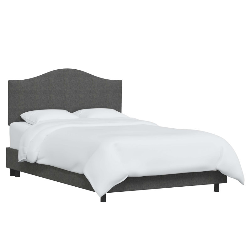 Morris Upholstered Standard Bed, Queen, Zuma Charcoal Textured Linen