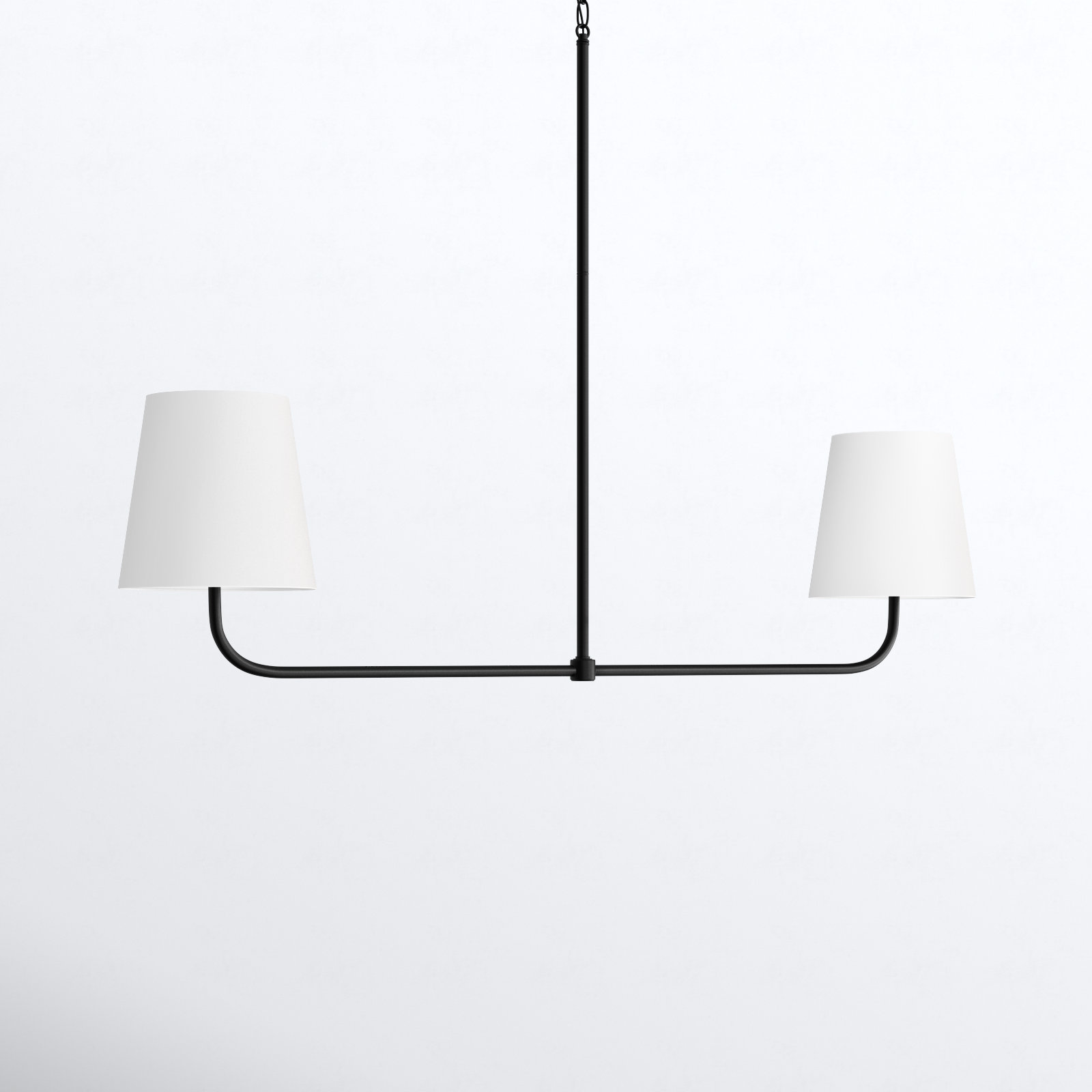 Anna May 2 Light Poly-Blend Dimmable Pendant, Black