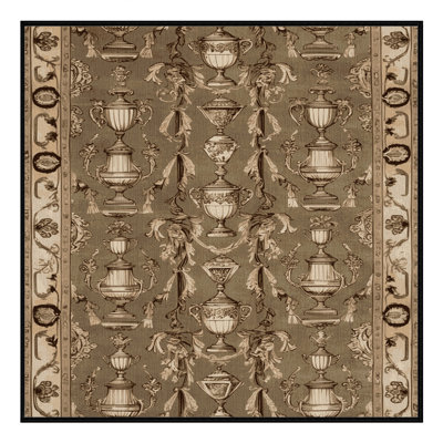 Tapis brun français lavable à la machine