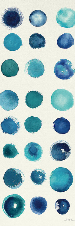 « spot of rain iii », reproduction d’art sur toile tendue, H 48 po x l 16 po x P 1,5 po