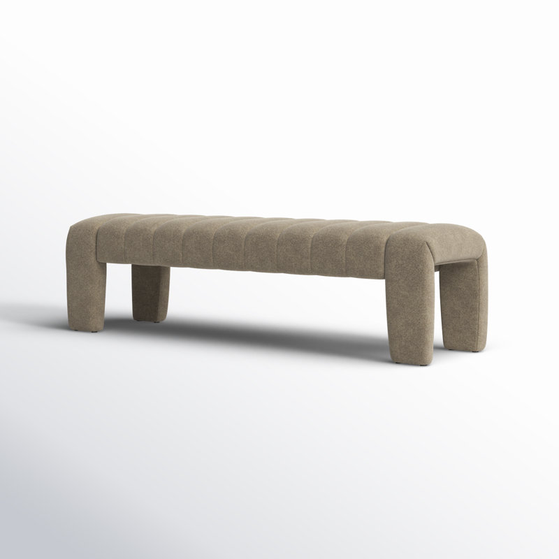 Bellisima Upholstered Bench, Taupe Boucle