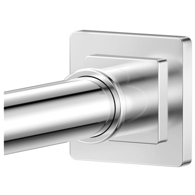 Square End Shower Curtain Rod 32-92 Inch – Stainless Steel No Drilling Adjustable Tension Rod For Bathroom, Shower Stall & Living Room