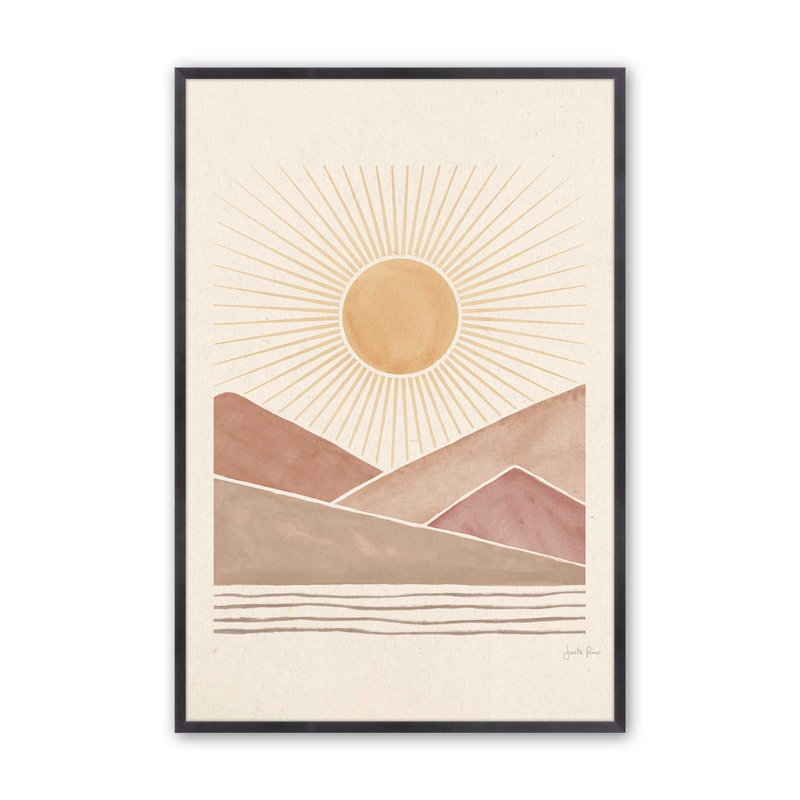 «Sunrise Serenity», H 15,25 po x l 12,25 po, Cadre en zinc patiné