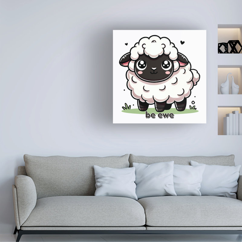 Art sur toile Tina Lavoie Be Ewe, H 18 po x l 18 po