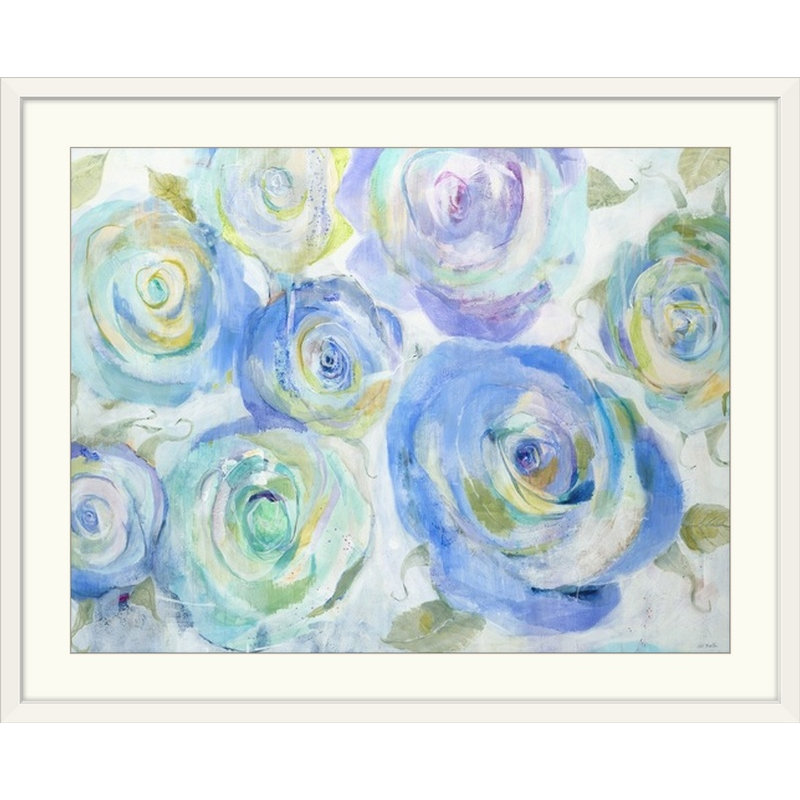 « roses » par jill martin, reproduction d’art, Cadre blanc, H 20 po x l 24 po x P 1 po