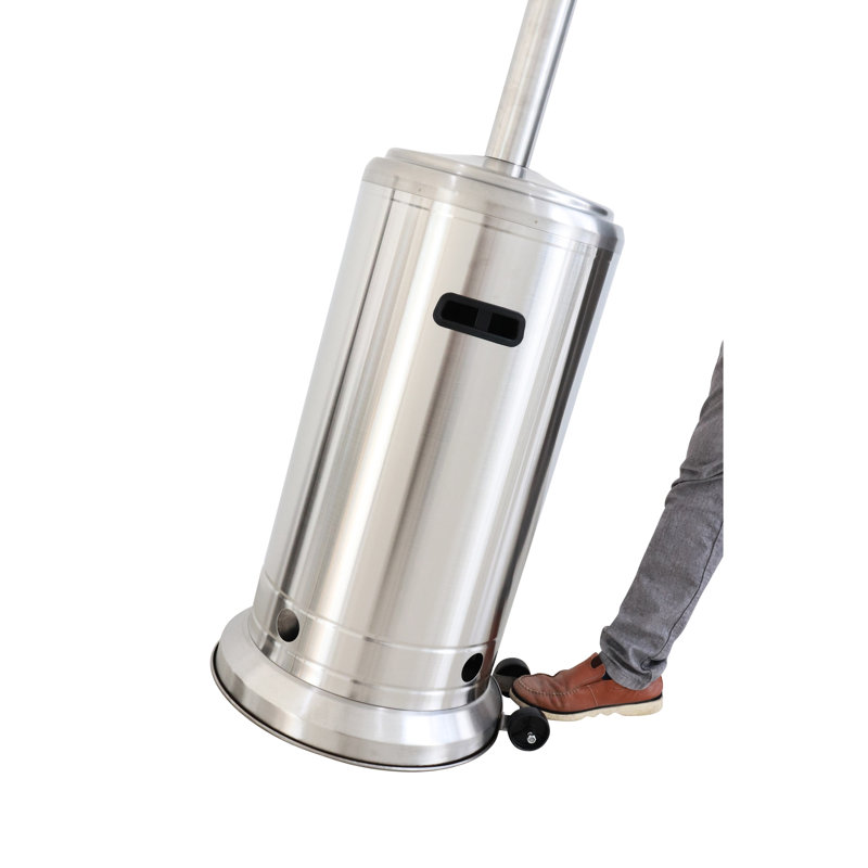 Chaufferette sur pied 46000 - offre une chaleur généreuse, une fabrication en aluminium, un poids de 67,43 lb, une installation facile, une chaleur de patio, une génération silencieuse et efficace, un corps, une profondeur de 18 po, une zone de chauff