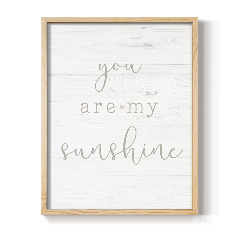 Sunshine Framed Print - Solid Wood, 11" H x 9" W, Natural