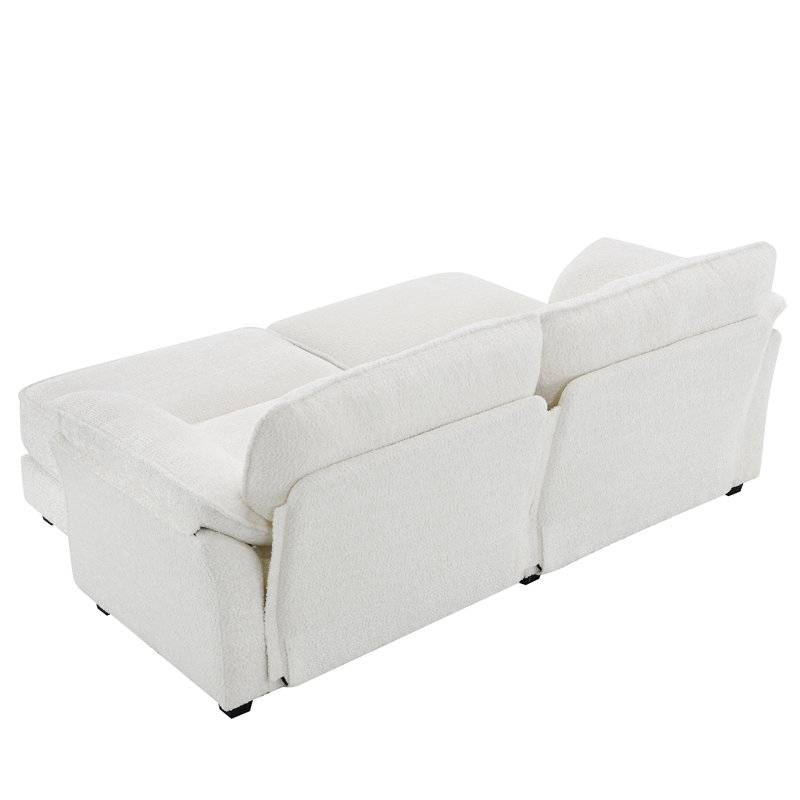 Ensemble canapé-lit modulaire convertible modulaire Roomfitter Free, Chenille blanche