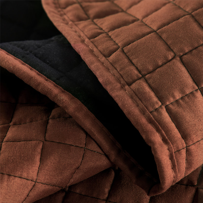 Quilt, Black/Brown, King Quilt + 2 King Shams