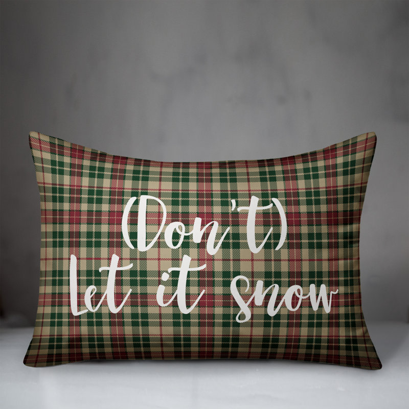  Coussin «Don't Let It Snow in Tartan»