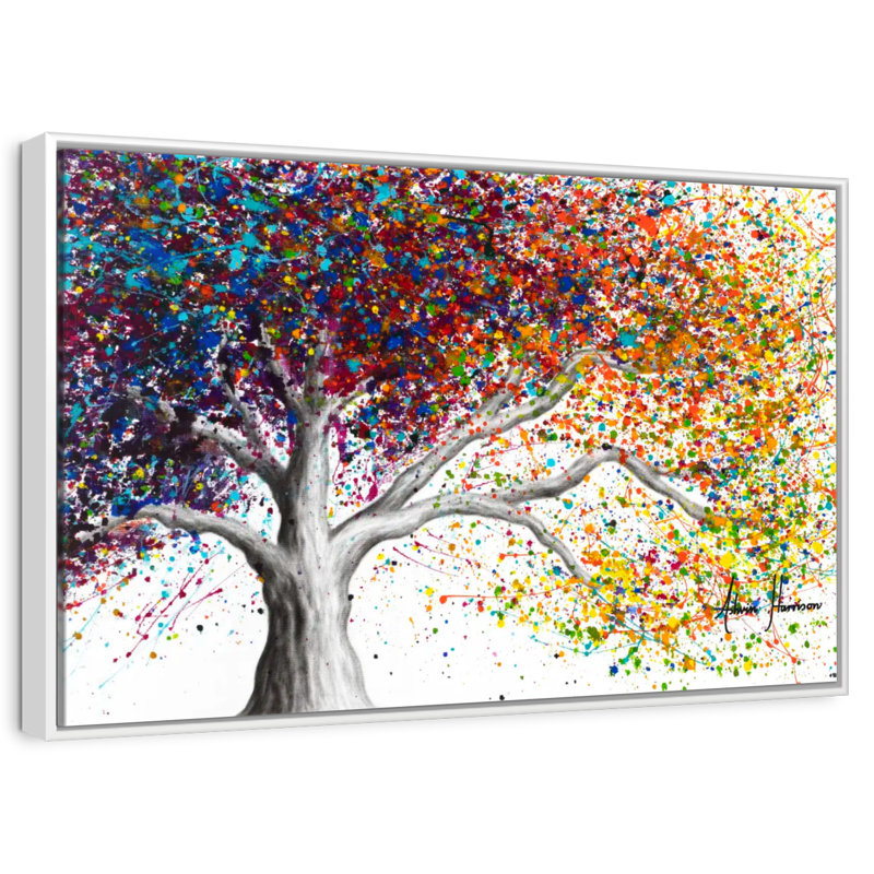 La couleur des rêves, 25 po x 17 po, Cadre flottant blanc