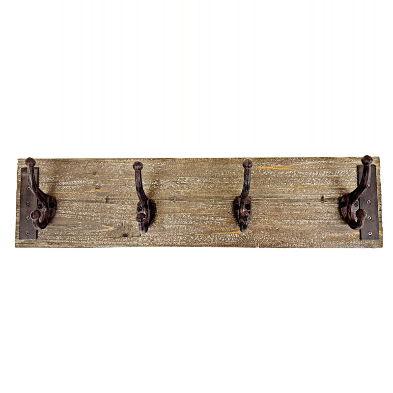 Solid Wood Coat Hook Rack