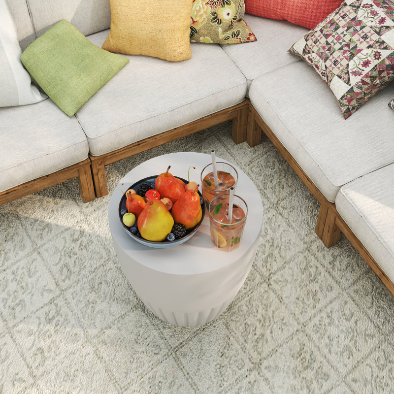 Corded Gray Cone Side Table