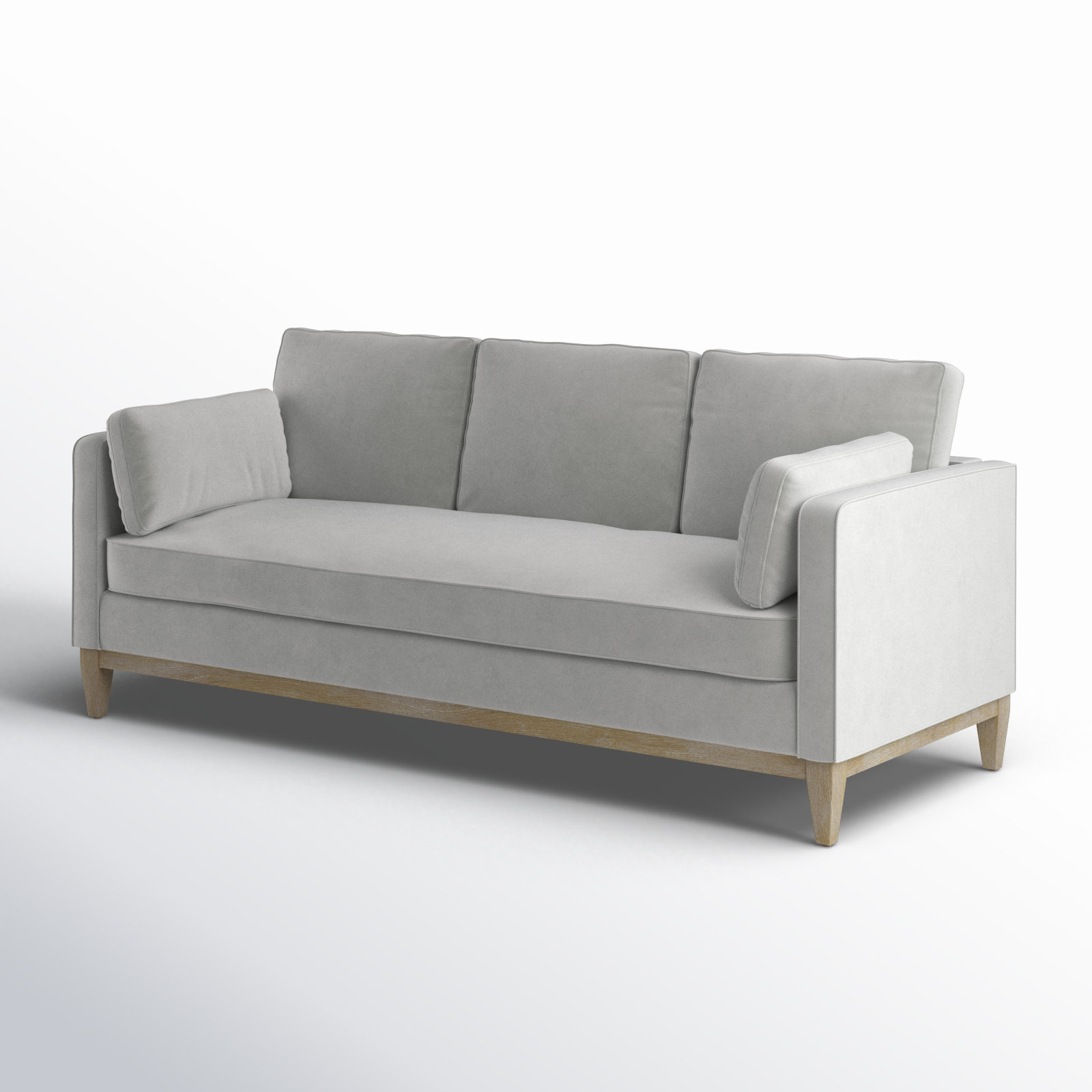 Pera 84'' Upholstered Sofa, Opal Gray Velvet