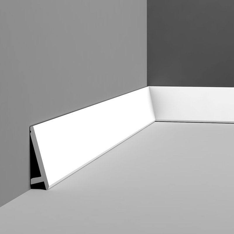 Primed White High Impact Polystyrene Baseboard Moulding Set