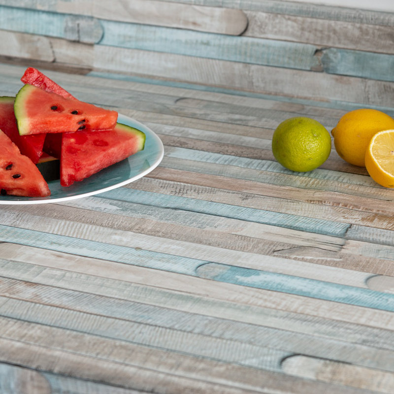 McCook 67.5cm x 2m Woodgrain Self-adhesive Vinyl Wrap for Doors and Worktops, Rio Ocean Washed Planks