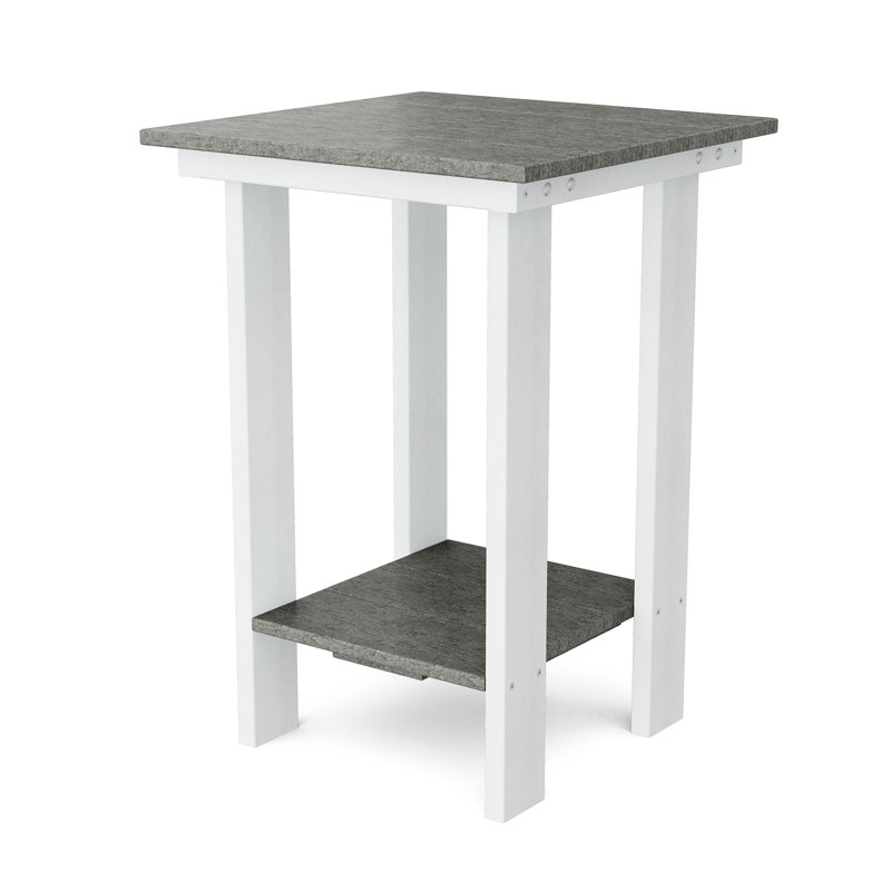 Table de balcon contemporaine, Gris foncé / Blanc