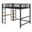 Mandy Full Size Metal Loft Bed with Built-in Desk-1281868444