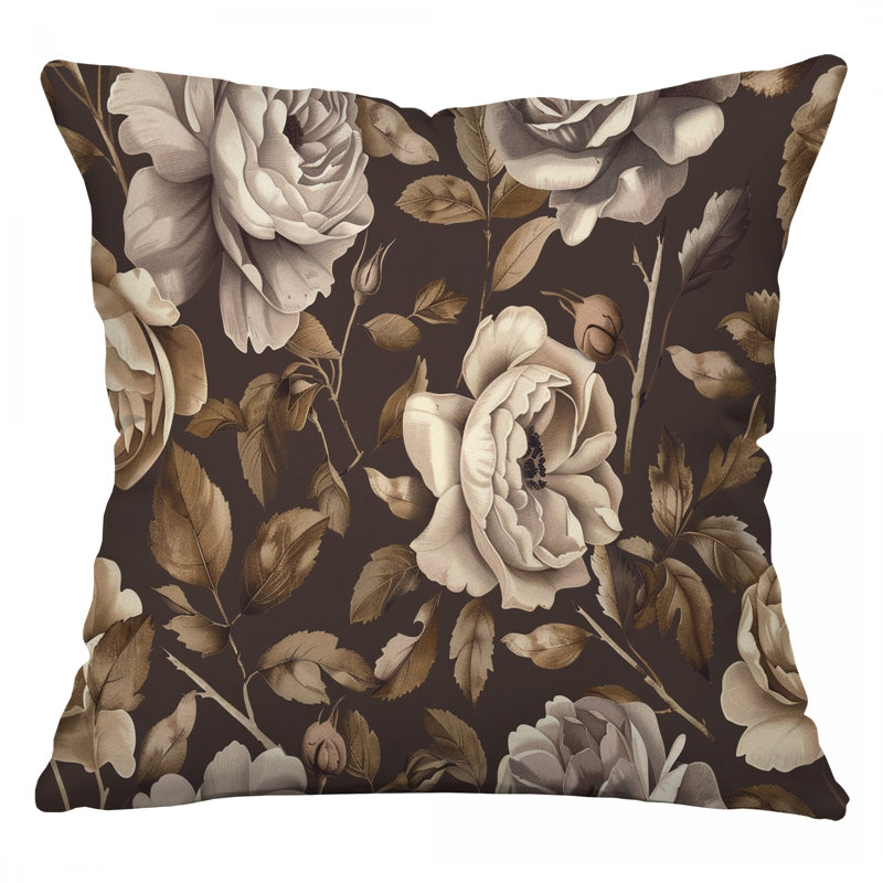 Coussin Rose Bouquet, H 20 po x l 20 po