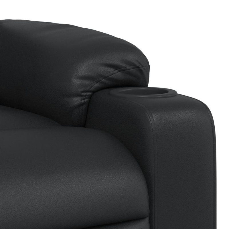 Fauteuil inclinable de massage Vidaxl, Similicuir noir