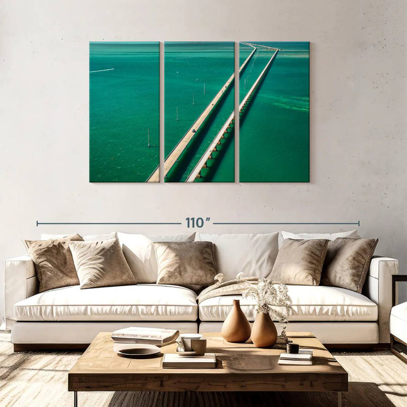 Lilie Peaceful Seven Mile Bridge, H 48 po x l 74 po