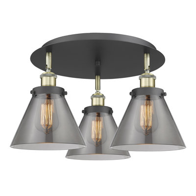 Cone 3 Light Flush Mount
