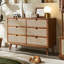 Simple rattan plaited sideboard cabinet