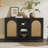 58" 2-Door Sideboard with Arched Rattan Panels-91906255