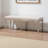 Reggie Antique Beige Linen Fabric Upholstered Bench, 18.75'' H X 51.25'' W X 16.25'' D