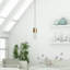 Luminaire suspendu cylindrique à 1 lumière DEL avec accents de cristal Andromedae-1537043391