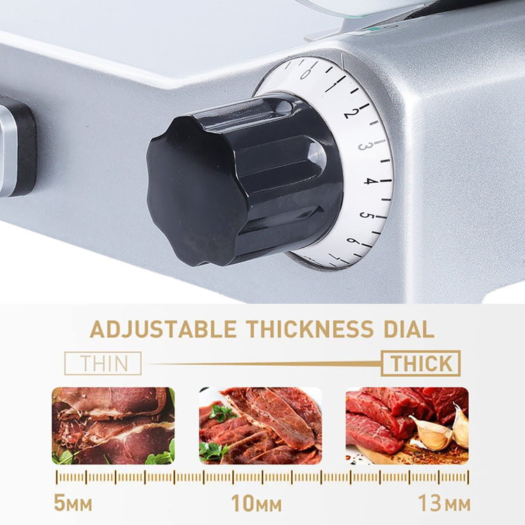 Electric Meat Slicer Adjustable Thickness Stainless Steel - Temu