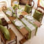 Chemin de table avec bande centrale en jacquard et pampilles, beige, 72 po x 14 po-1180425158-1180425159
