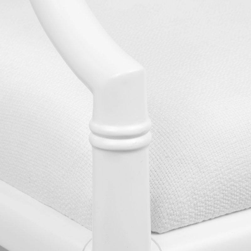 Delia Upholstered Arm Chair, Vanilla
