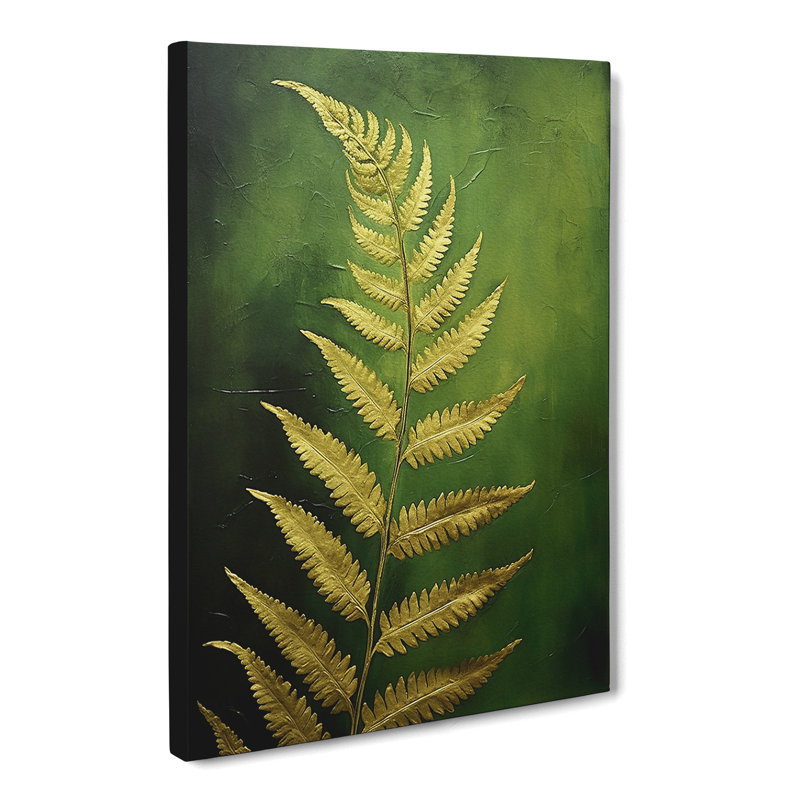Fern Leaf Contemporary No.3 - Wrapped Canvas, 76cm H x 50cm W x 3cm D