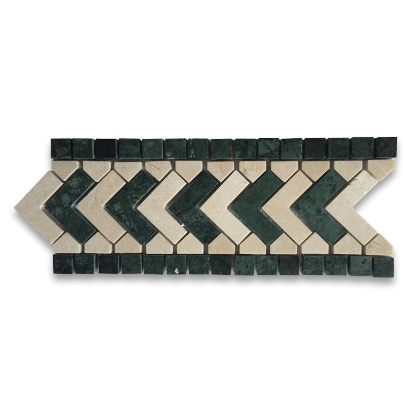 Carreau de mosaïque en marbre 4 po x 10 po